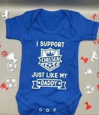 Chelsea FC Personalised Novelty Baby Football Vest Babygrow Bodysuit FREE P&P