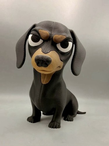 Grumpy dachshund 15cm tall - dachshund,