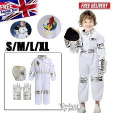 Kids Astronaut Costume Space Suit Boys Girls Halloween Fancy Cosplay Outfit'