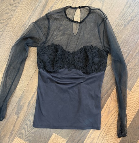 Vintage hanky panky black - black, mesh