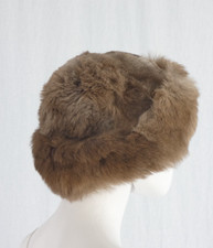 Real Fur Hat Cossack Light Brown Warm Winter Vintage