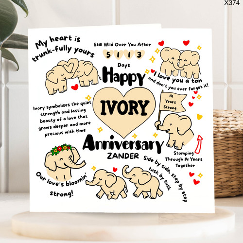 Ivory 14th wedding anniversary - ivory,