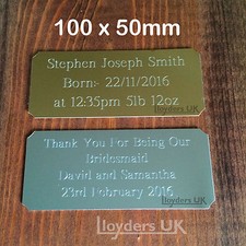 Engraved Plaque, 100 x 50mm