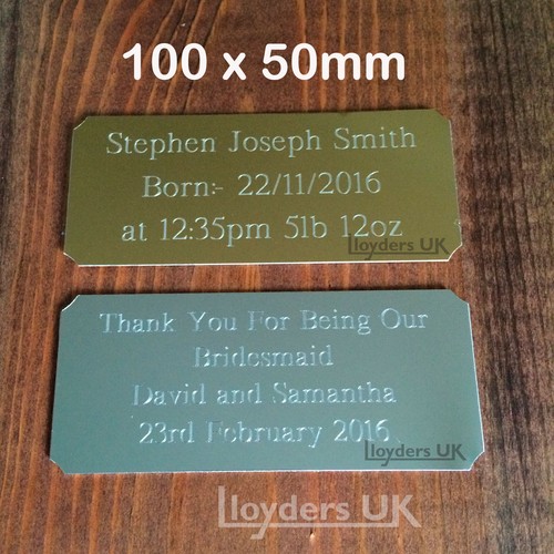 Engraved plaque 100 50mm - 100,