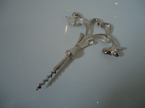 Corkscrew silver plated art - silver,