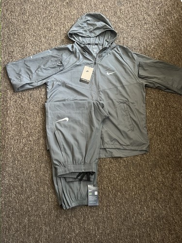 Nike men grey hooded - grey, woven