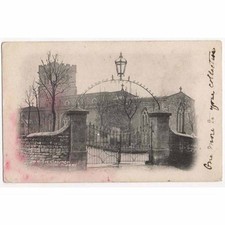 LONG BUCKBY Northamptonshire, Parish Church Undivided Back Postcard, P/M 1904