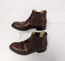 Design Loake Chelsea Boots Patent Leather Chestnut Brown Size UK 9.5