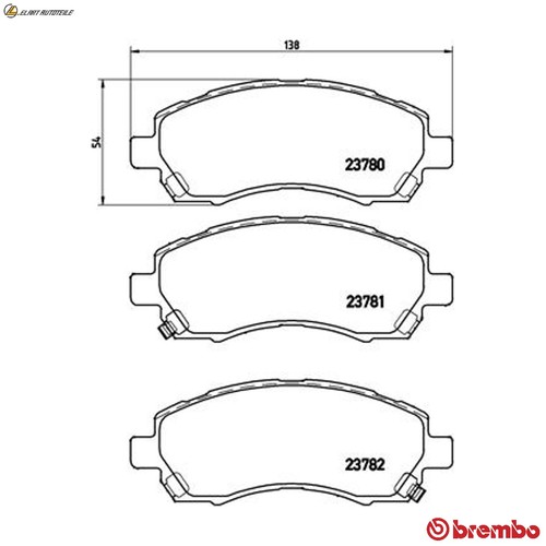 Brake pad set - , disc