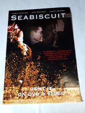 SEABISCUIT 2003 HORSE RACING UK Video Shop ORIGINAL POSTER VHS 42x59.3cm A2