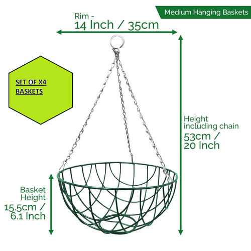 Wire hanging baskets - 4x,