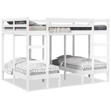 Triple Bunk Bed Frame White