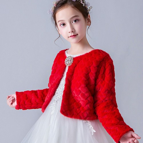 Kids coat faux fur shawl - kids,