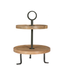 Rustic Cake Stand Two Tier