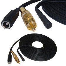 CCTV Microphone For DVR RCA Phono Audio Input with Long Cable up to 30m / 100ft 