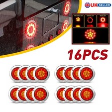 16x 4" Chrome 16LED Round