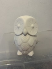 Oscar owl Country White Ceramic Owl Figurine Farmhouse Cottage Decor Statue
