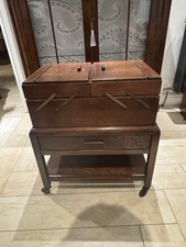 1930s oak cantilever sewing