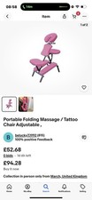 Portable Pink Massage Chair…Hardly Used And Very Good Condition