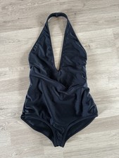 Black L Plunge Neck Backless