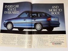 Original 1992 MK3 Vauxhall Astra Saloon Magazine Advert Frame Ready Garage Retro