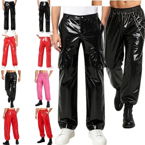 Men glossy leather - men,