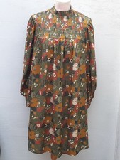 TU CLOTHING SAMPLE GREEN MIX HIPPIE BOHO BOLD PRINT FLOWER SHORT DRESS SZ 12