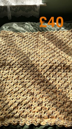 Hand crochet baby blanket - crochet,