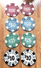 Poker Chip Shape Chair Table