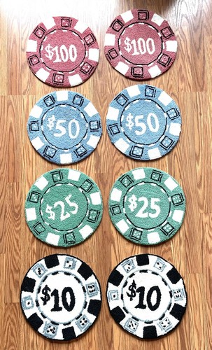 Poker chip shape chair - chip, table
