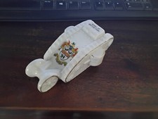 Crested China WW1 Model of Tank, crest of Chatham by Willow Art Reg 653588