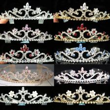 SALE Bridesmaid Flower Girl Prom Crystal Silver Plated Headband Tiara Xmas T039B