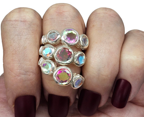 Rainbow mystic topaz ring - mystic,