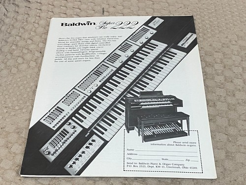 Keyboard organ advert 11x8 - keyboard, 11x8"