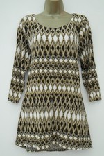 M&S WHITE OLIVE BLACK PRINT