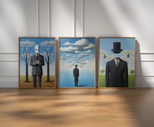 Rene Magritte Set of 3 Unframed Prints Pictures A5 A4 A3 Exhibition Gallery Art