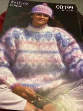 Original Vintage Knitting Pattern  Hayfield  199 Ladies Mohair Sweater