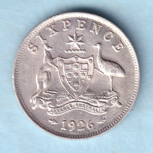 Australia 1926 sixpence - australia.,
