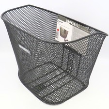 Basil Bremen Front Basket With Stem Mount 24L Capacity Steel Mesh Black -H