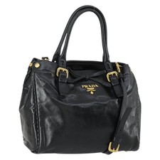 PRADA Hand Bag Leather 2way