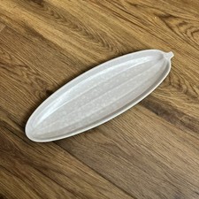 Poole Pottery Twintone cucumber dish C97 peach bloom seagull 32cm vintage