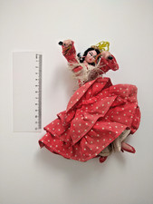 Vintage flamenco dancer fabric doll