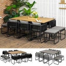 11-PC Rattan Dining Set