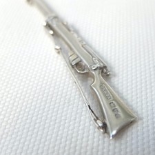 1904 SILVER LEE ENFIELD RIFLE SPOON SAUNDERS & SHEPHERD SMLE MODEL ANTIQUE WW1