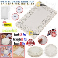 Rectangle/Round Napkin Lace Paper Doilies Table Cover Craft Doyley Cake Holder
