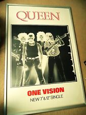 QUEEN ROCK BILLBOARD POSTER 1986 ONE VISION RECORD PROMO VINTAGE VALUABLE POSTER