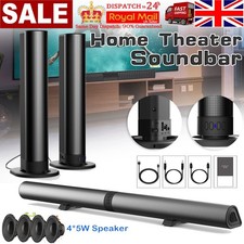 Surround Sound Bar 4 Speaker System 2 in 1 Separable Subwoofer TV Home Theater