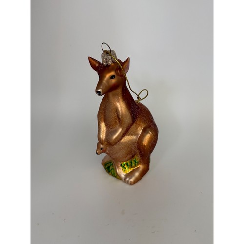 Kangaroo and joey - and, glass