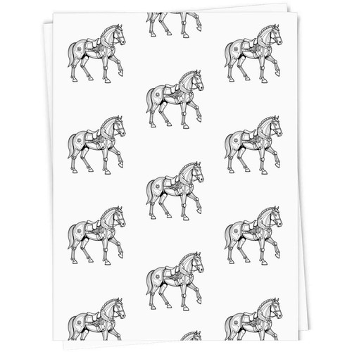 Mechanical horse gift - wrap, /