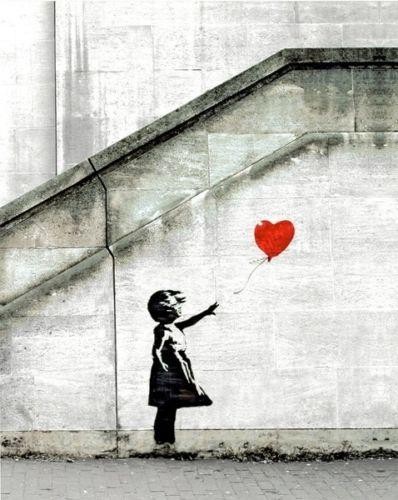 Banksy red balloon - balloon, open